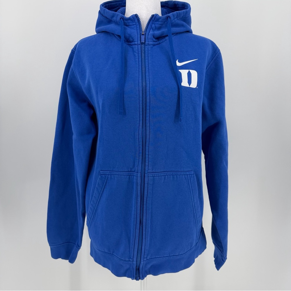 Nike Duke Blue Devils Full Zip Hoodie Sweatshirt Men’s Medium Blue